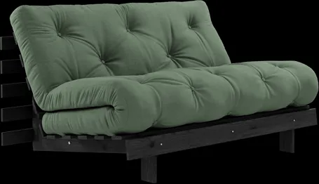 Karup Design Roots Slaapbank Met Roots Matras 140x200 Olijfgroen/Zwart Gelakt