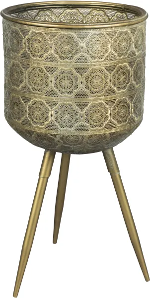 DUTCHBONE Botanische bloempot L - messing ijzer