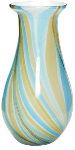 Hübsch Kaleido Vaas Blauw/Geel