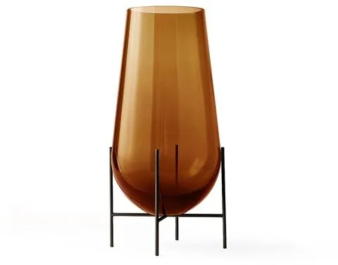 Audo Echasse Vaasje Klein Amber/ Gebronzeerd Messing
