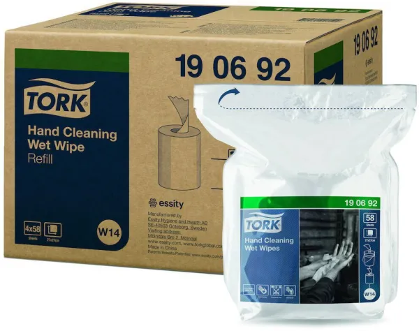Tork Premium Wet Wipes navulling handen pk/58 vellen